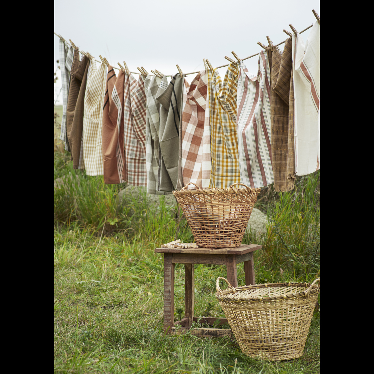 Striped kitchen towel